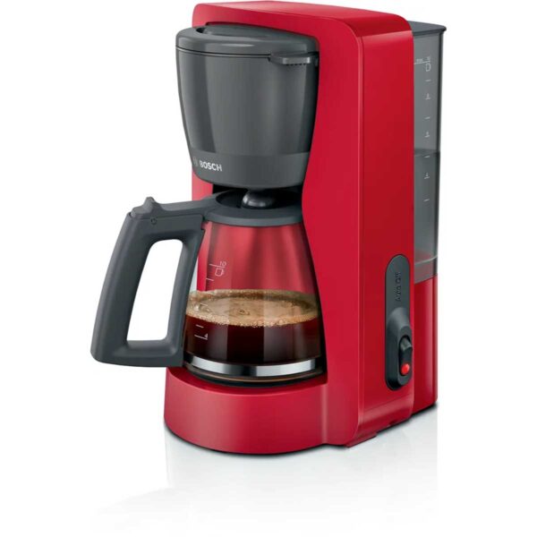 BOSCH Filterkaffeemaschine, MyMoment, Weiß / Schwarz / Rot